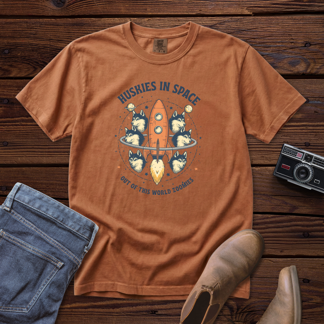 Huskies in Space Tee