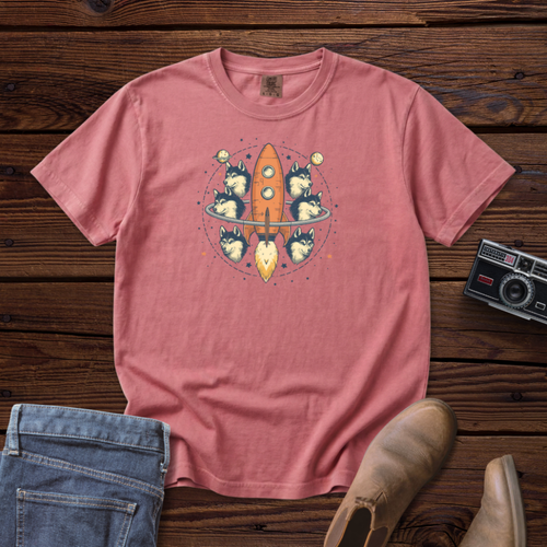Huskies in Space Tee — Wordless