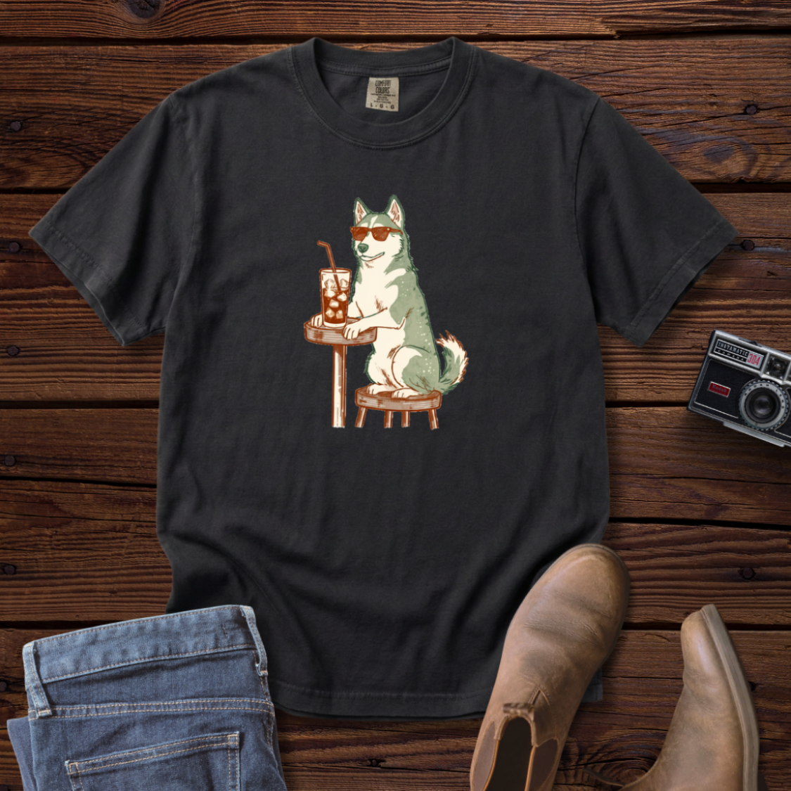 Iced Coffee Husky Tee