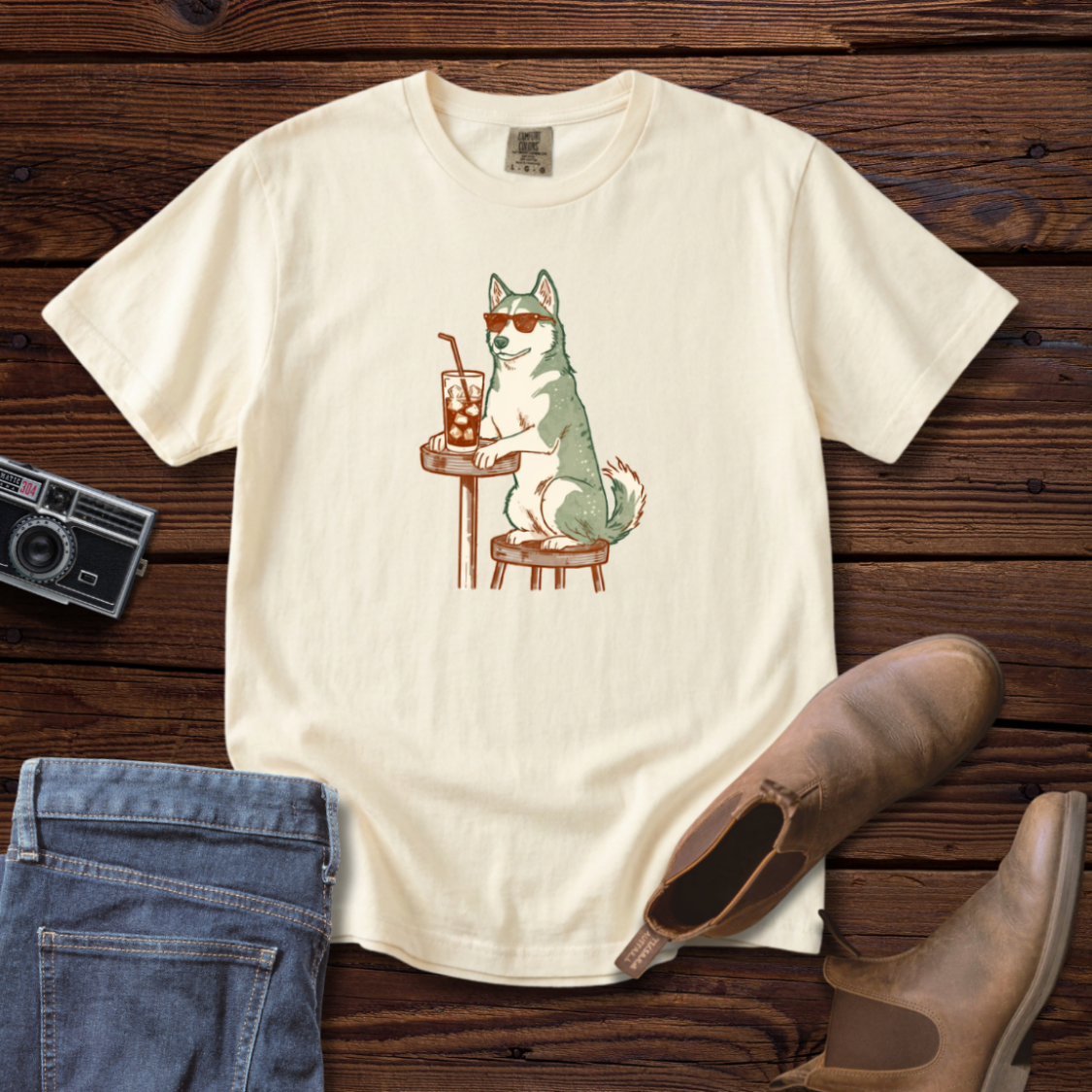 Iced Coffee Husky Tee