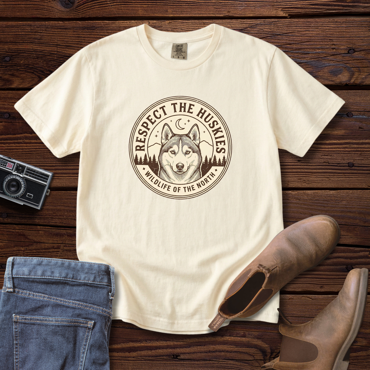 Respect the Huskies Badge Tee