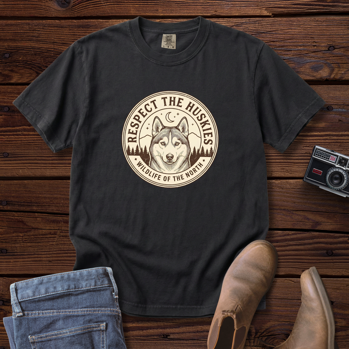 Respect the Huskies Badge Tee