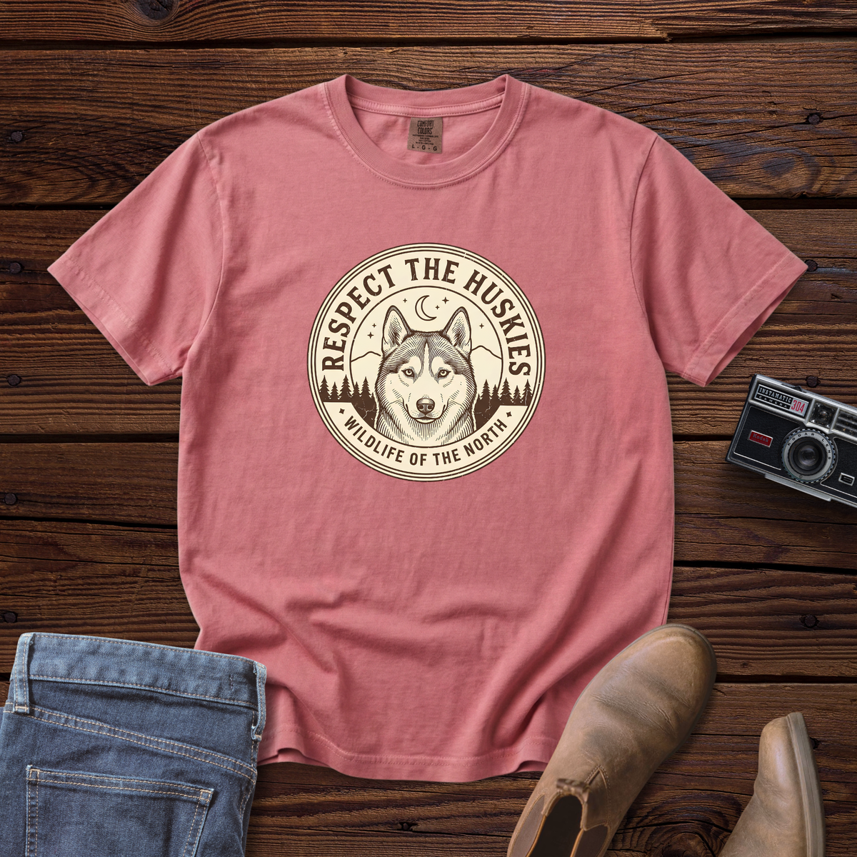Respect the Huskies Badge Tee