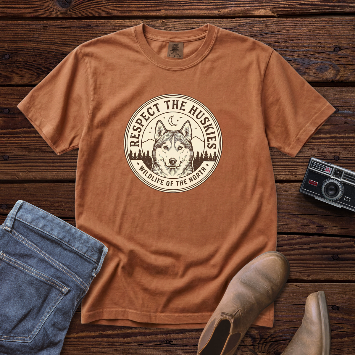 Respect the Huskies Badge Tee