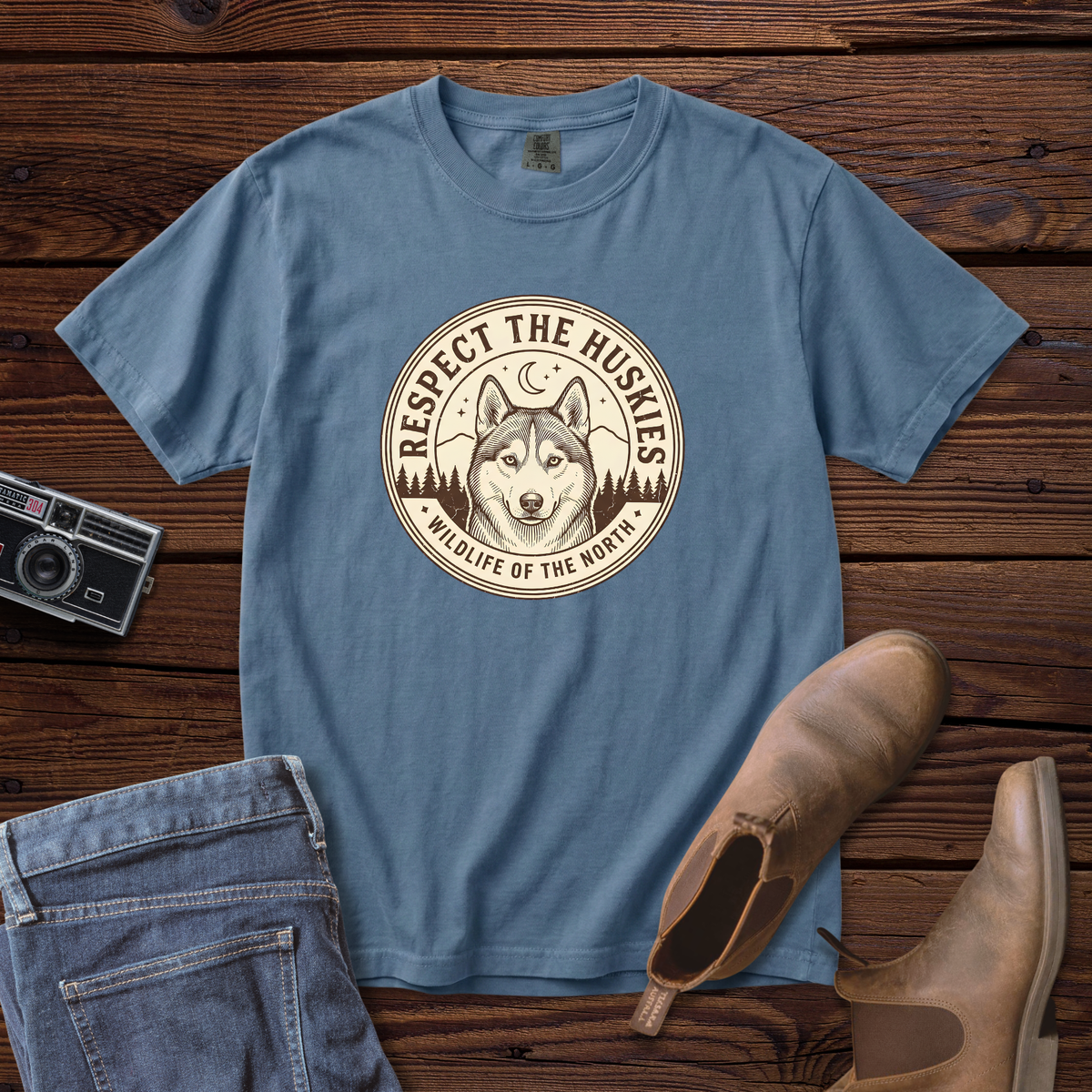Respect the Huskies Badge Tee